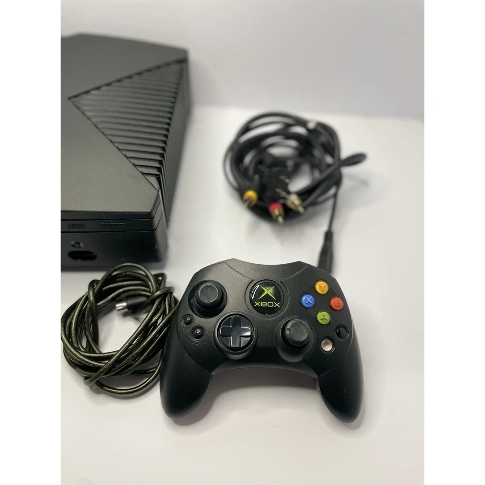 Original Xbox Console Bundle + Duke Controller + OEM Cables – Serviced, Tested